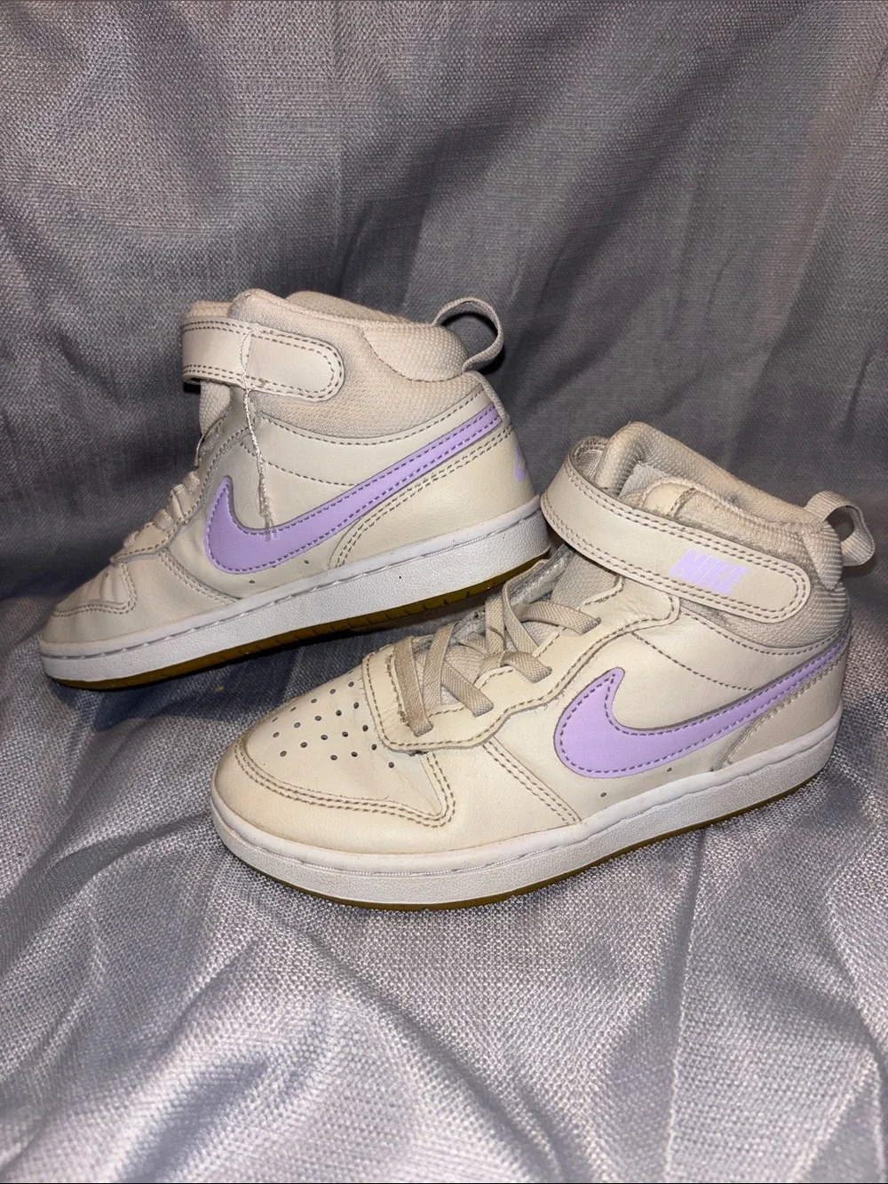 The Nike Court Borough Mid 2 in the 'Lilac Bloom'